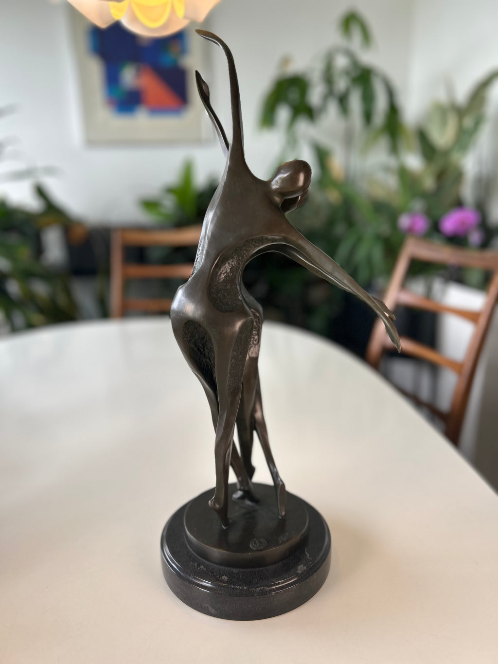 Milo bronzeskulptur af dansende par – A3055 – marmorsokkel – 48 cm - billede 3