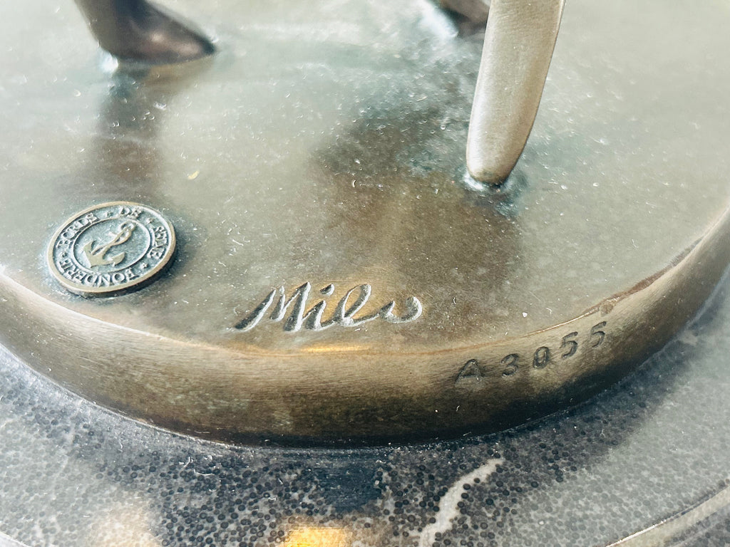 Milo bronzeskulptur af dansende par – A3055 – marmorsokkel – 48 cm - billede 4