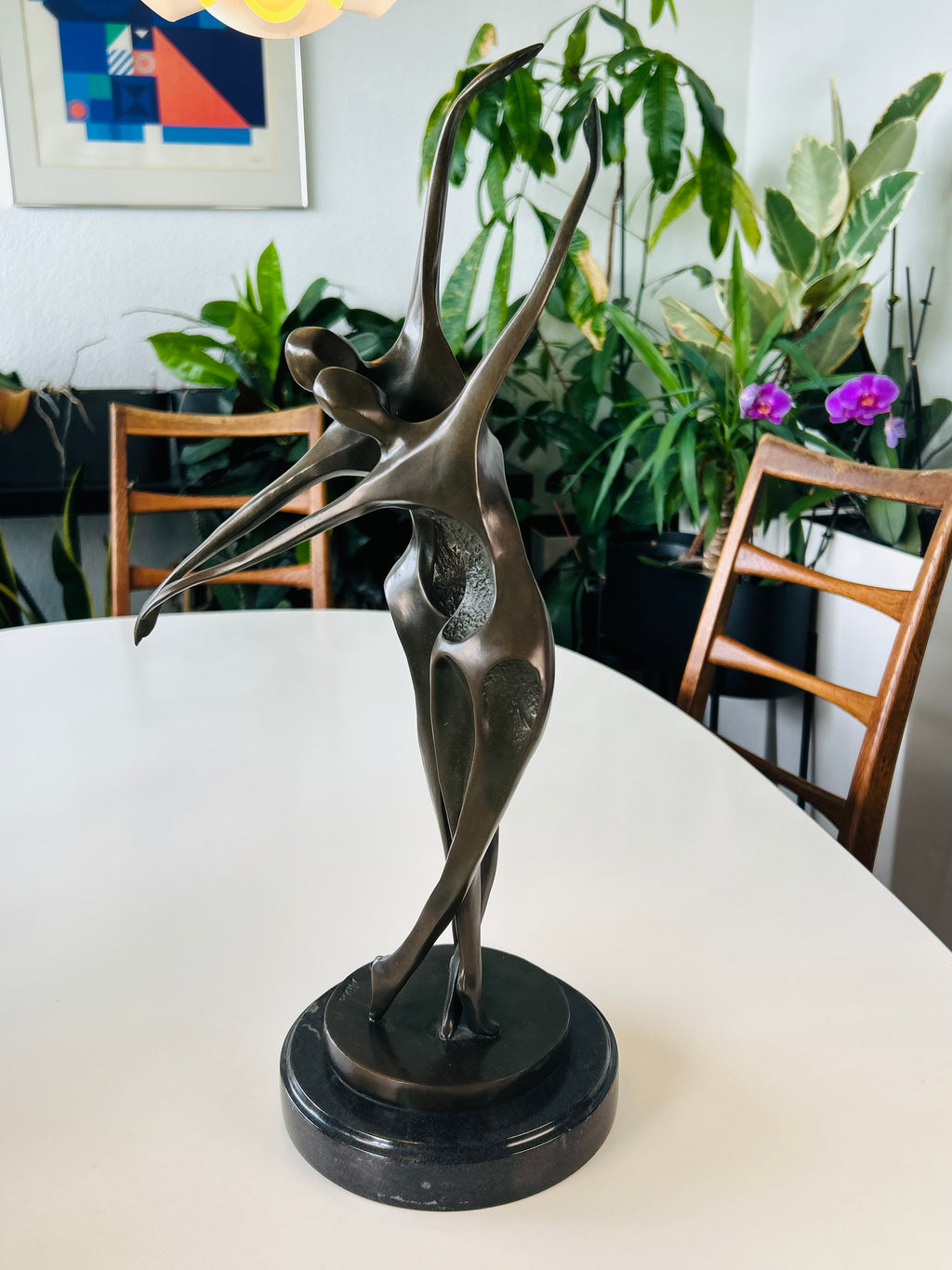 Milo bronzeskulptur af dansende par – A3055 – marmorsokkel – 48 cm - billede 5