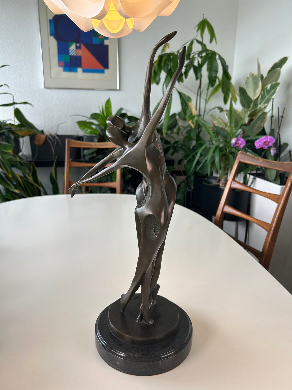 Milo bronzeskulptur af dansende par – A3055 – marmorsokkel – 48 cm - billede 6