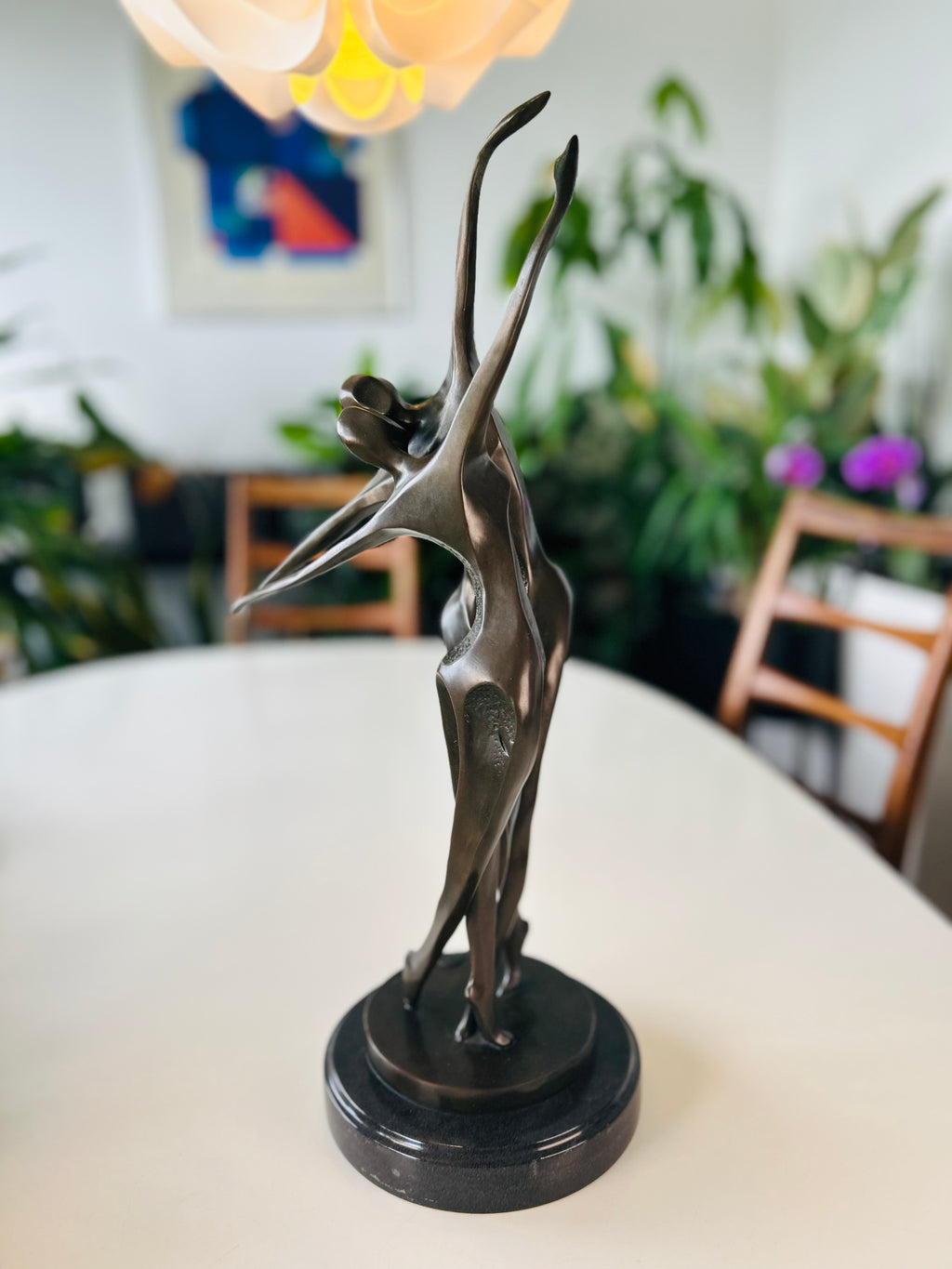 Milo bronzeskulptur af dansende par – A3055 – marmorsokkel – 48 cm - billede 7