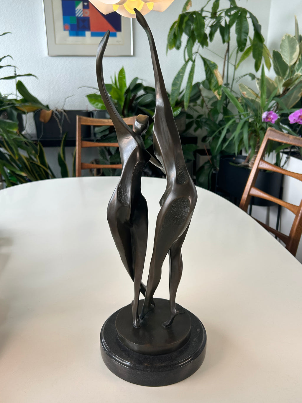 Milo bronzeskulptur af dansende par – A3055 – marmorsokkel – 48 cm - billede 12