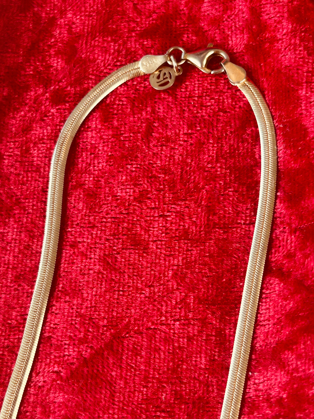 Sisi Copenhagen herringbone-halskæde 46 cm – forgyldt 925S sterlingsølv – 3 mm - billede 8