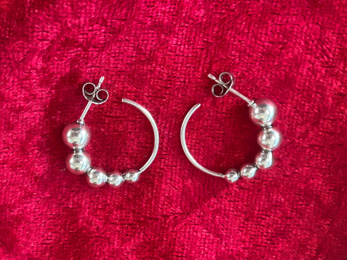 Georg Jensen Moonlight Grapes creoler / hoops Ø20 mm – 925S sterlingsølv – #551L – original æske - billede 7