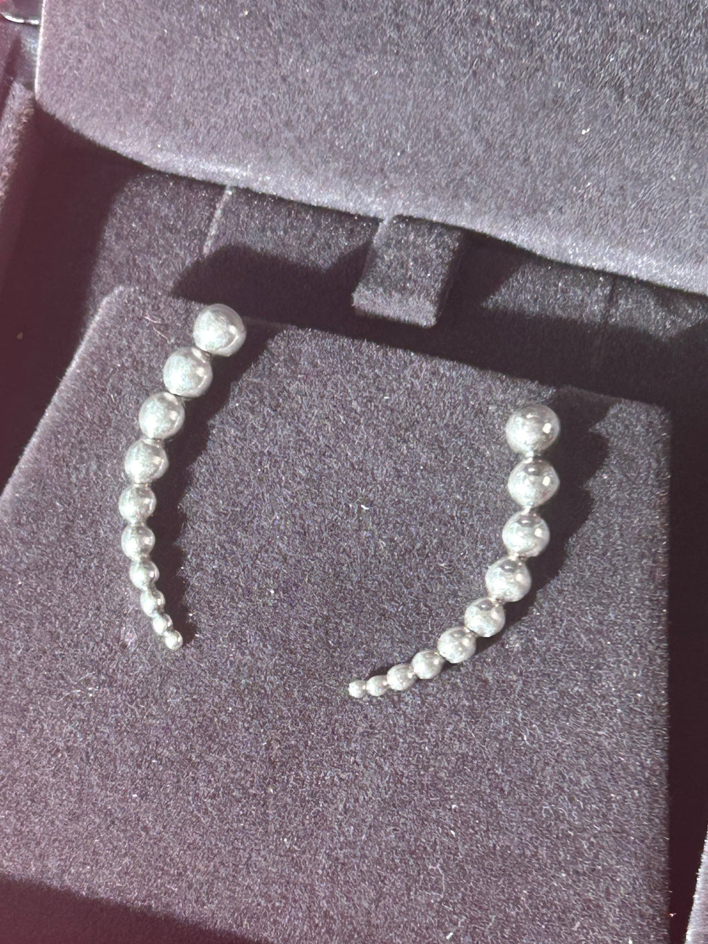 Georg Jensen Moonlight Grapes Ear Cuffs – 925S sterlingsølv – original æske - billede 1