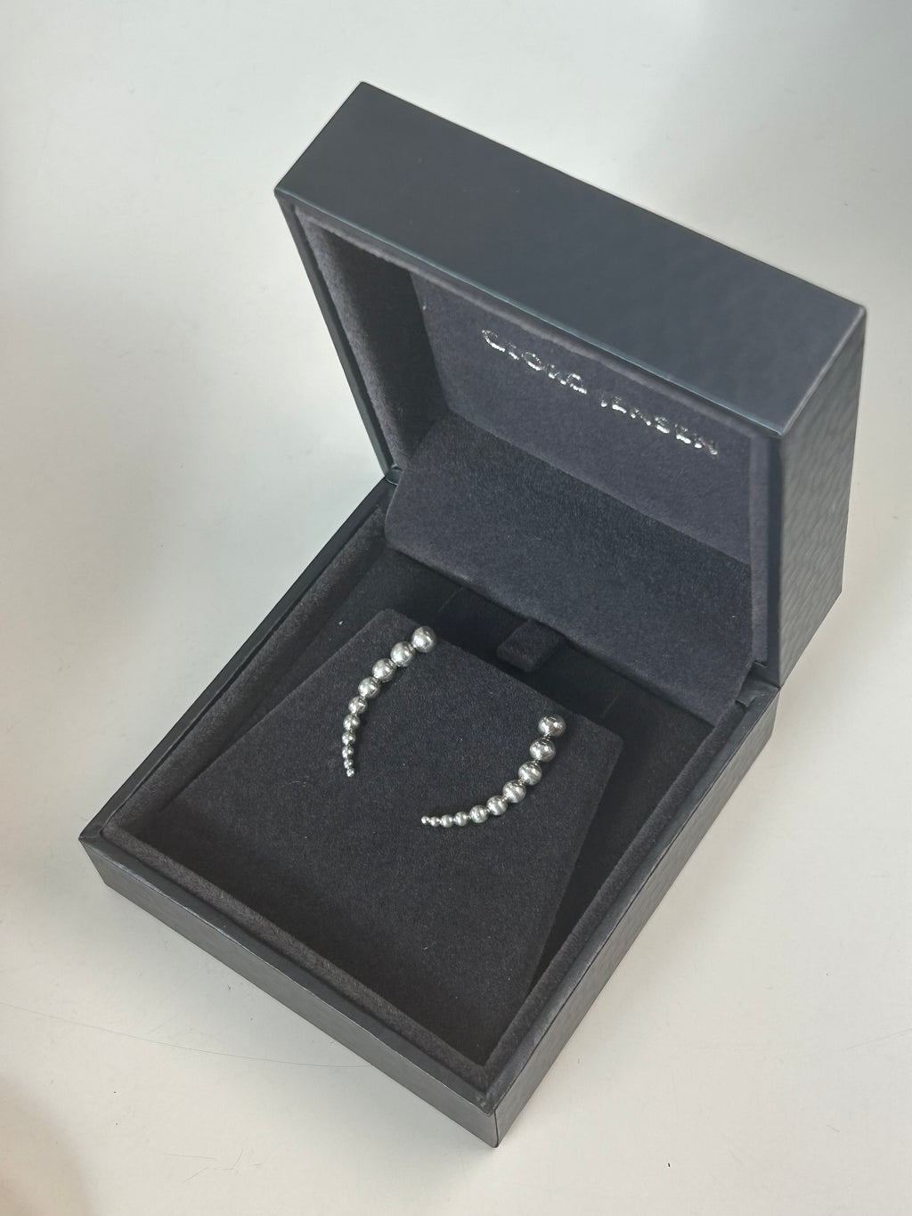 Georg Jensen Moonlight Grapes Ear Cuffs – 925S sterlingsølv – original æske - billede 2