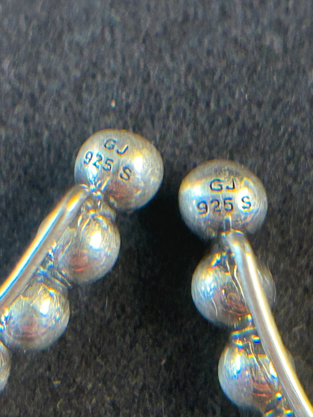 Georg Jensen Moonlight Grapes Ear Cuffs – 925S sterlingsølv – original æske - billede 5