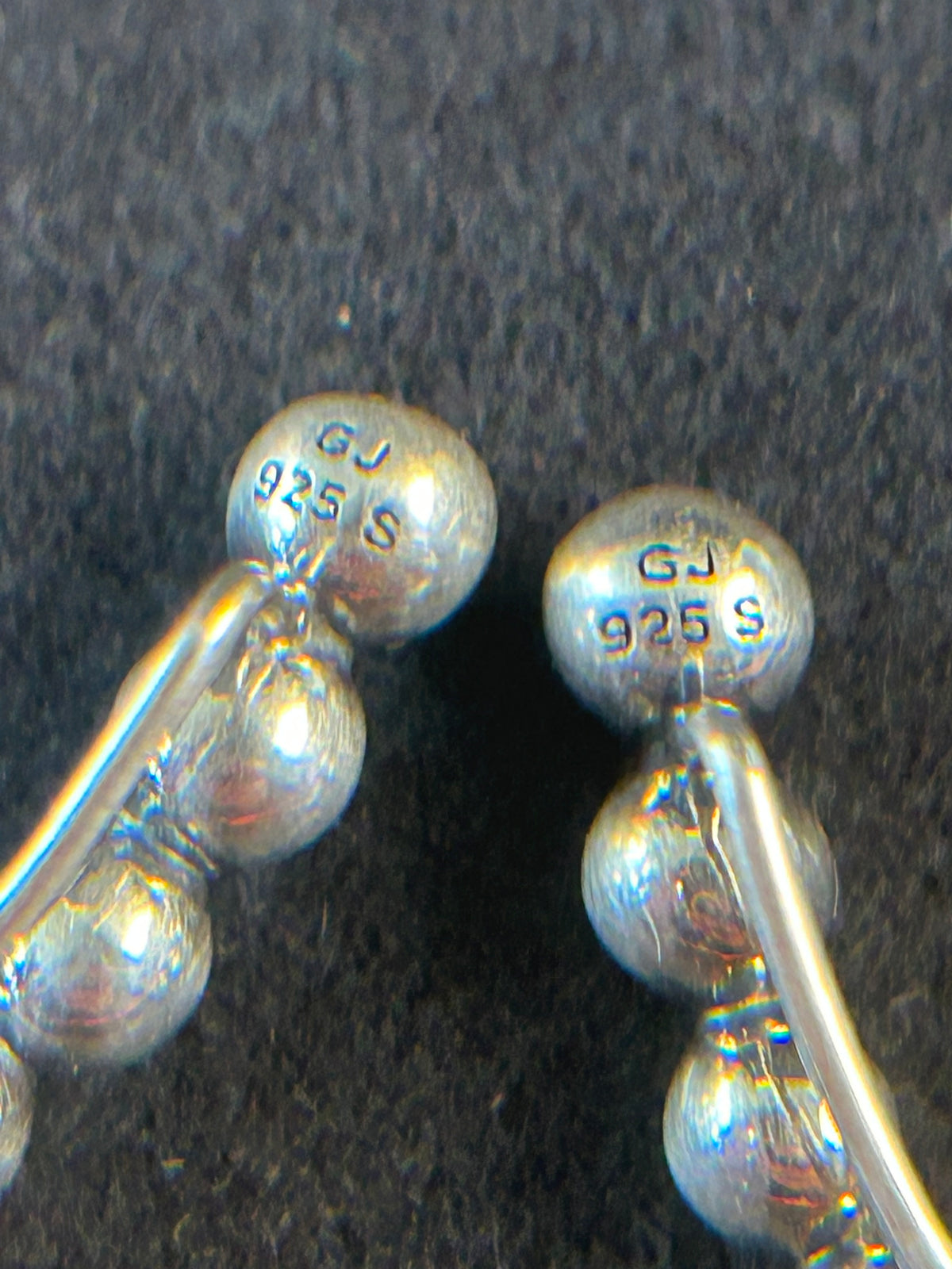 Georg Jensen Moonlight Grapes Ear Cuffs – 925S sterlingsølv – original æske - billede 5