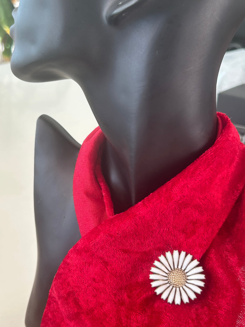 Anton Michelsen Daisy/Marguerit broche Ø33 mm – hvid emalje – 925 sterling sølv - billede 8
