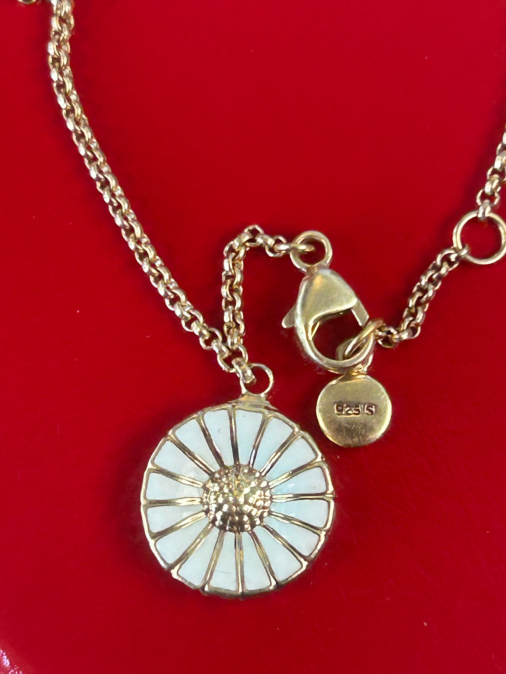 Georg Jensen Daisy armbånd Ø11 mm – 925S sølv og hvid emalje – æske - billede 2