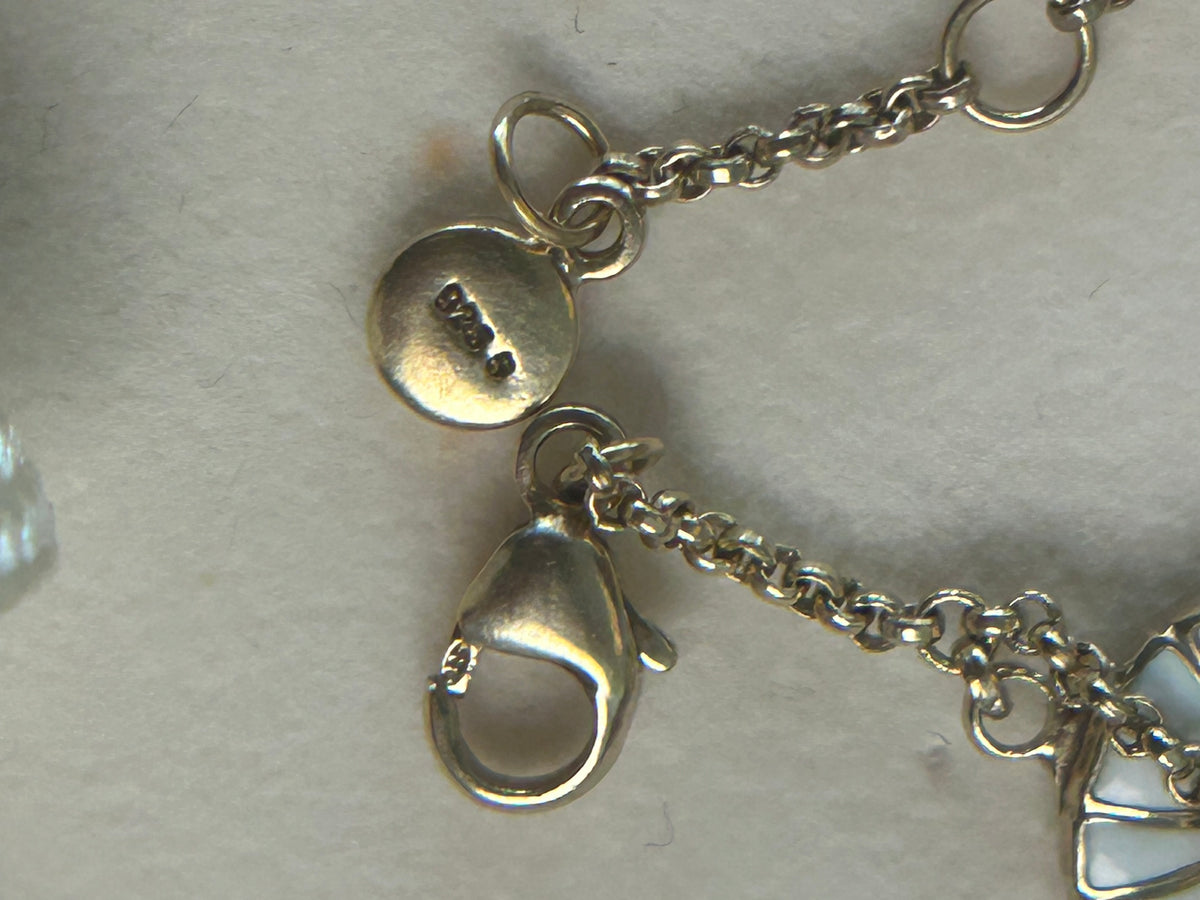 Georg Jensen Daisy armbånd Ø11 mm – 925S sølv og hvid emalje – æske - billede 7