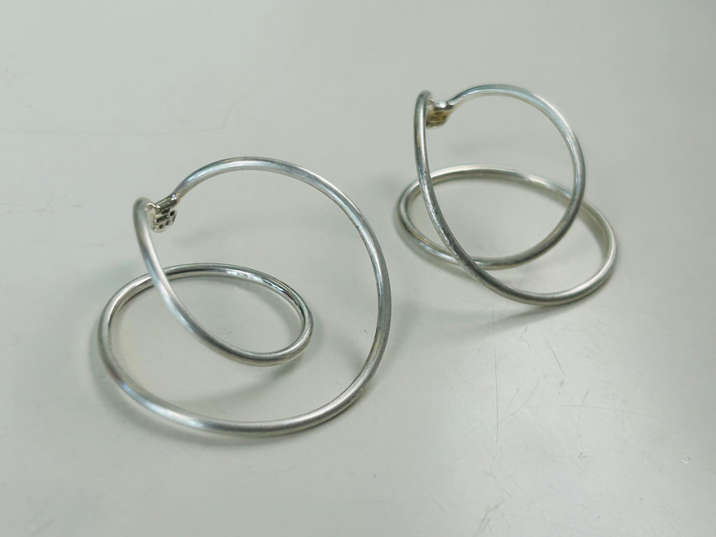 Georg Jensen Infinity store øreringe 452 – sterlingsølv – original æske - billede 1