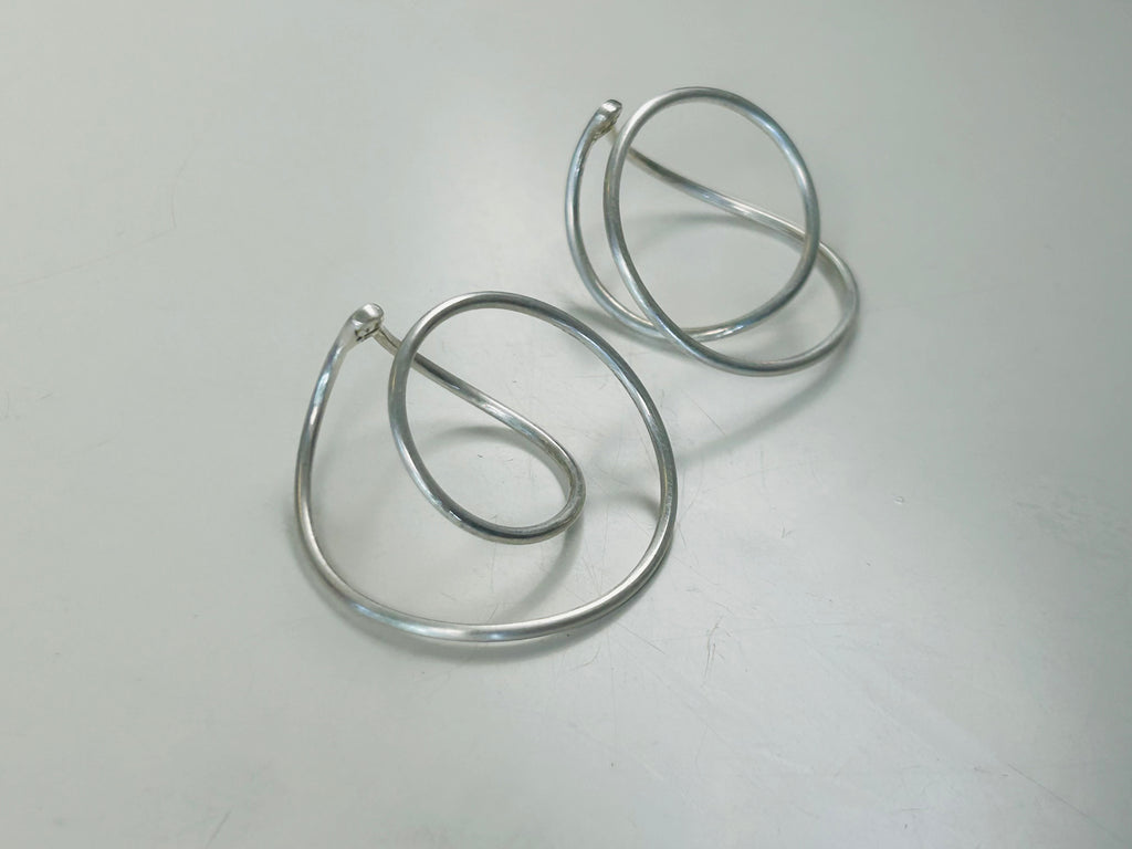Georg Jensen Infinity store øreringe 452 – sterlingsølv – original æske - billede 2