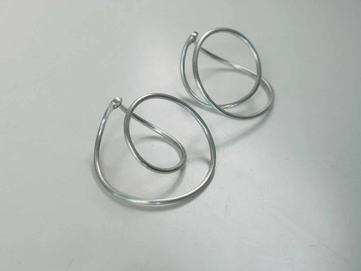 Georg Jensen Infinity store øreringe 452 – sterlingsølv – original æske - billede 2