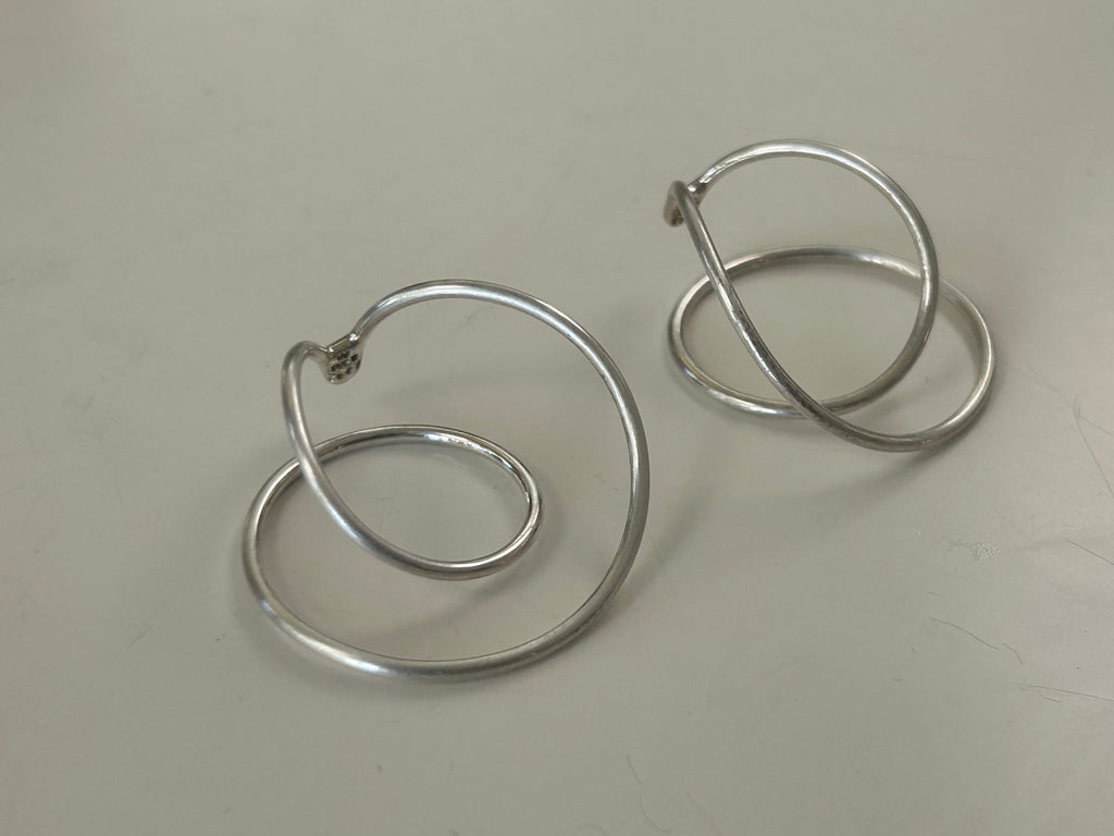 Georg Jensen Infinity store øreringe 452 – sterlingsølv – original æske - billede 3
