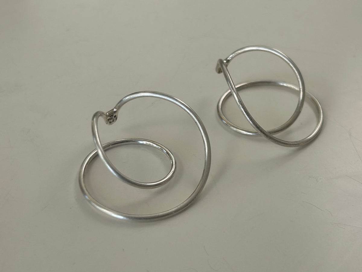 Georg Jensen Infinity store øreringe 452 – sterlingsølv – original æske - billede 3