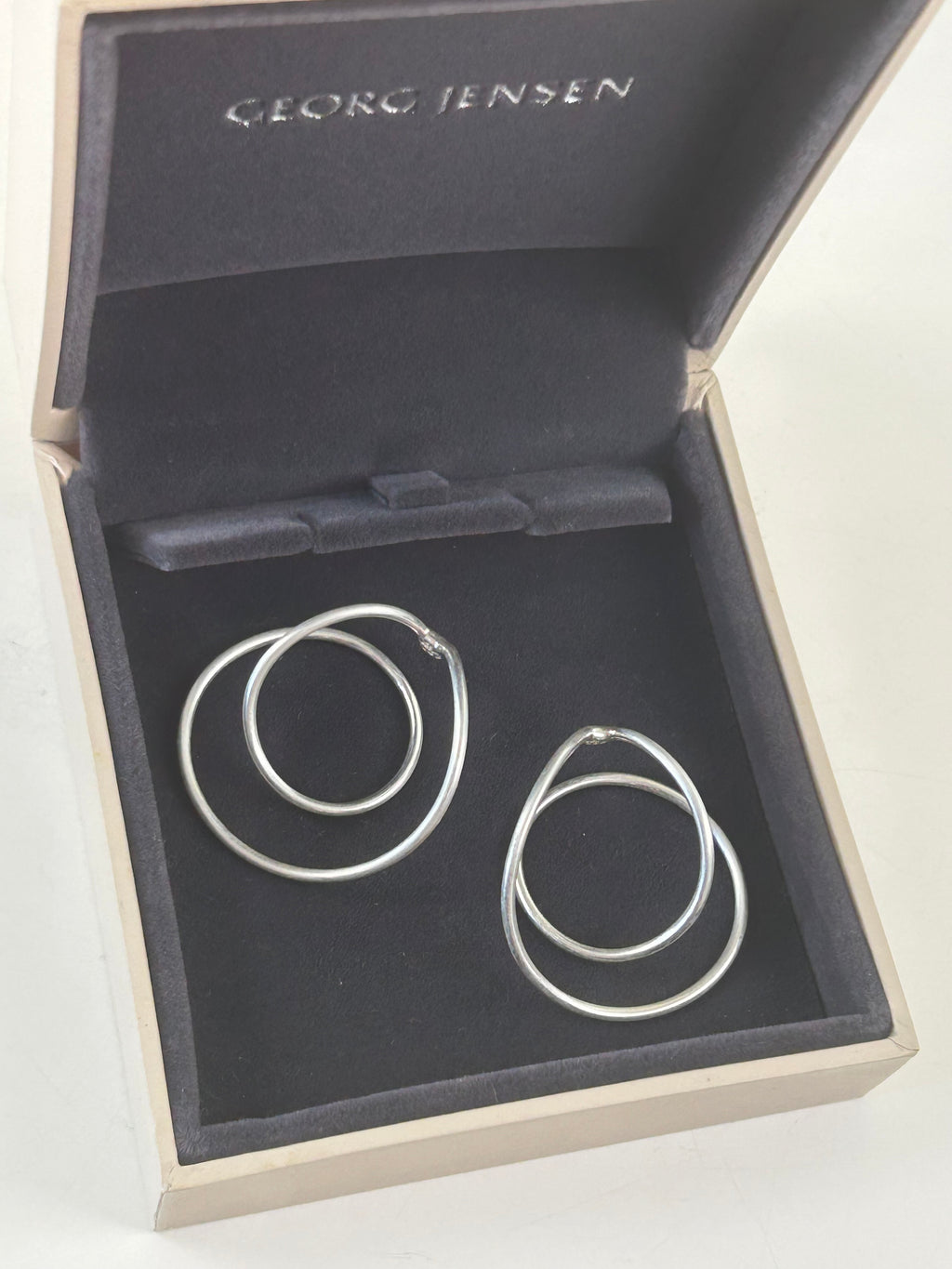 Georg Jensen Infinity store øreringe 452 – sterlingsølv – original æske - billede 4