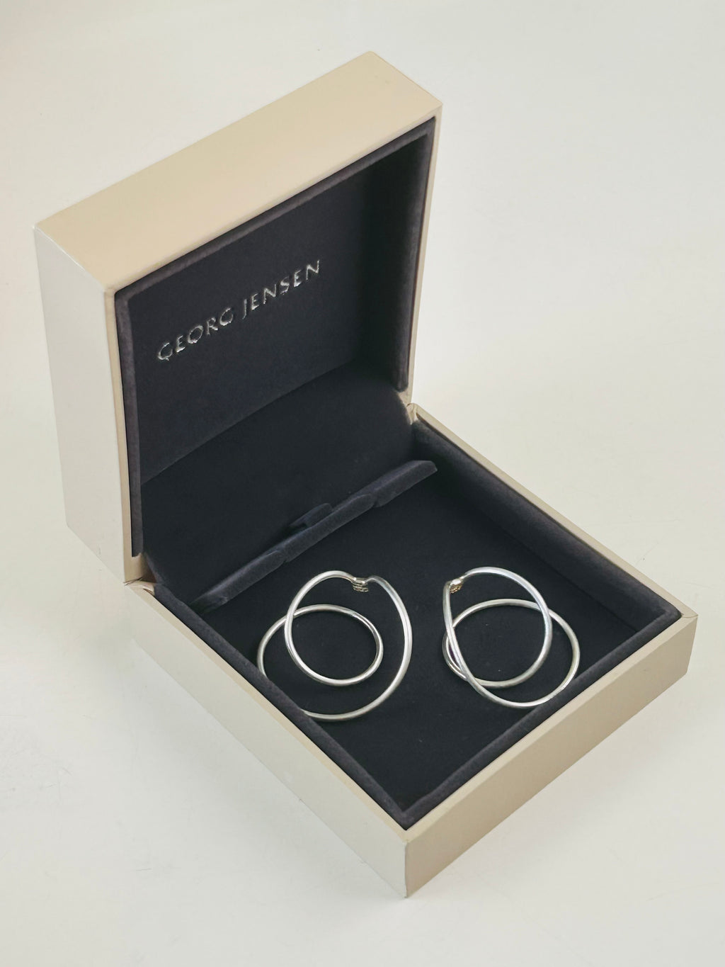 Georg Jensen Infinity store øreringe 452 – sterlingsølv – original æske - billede 5