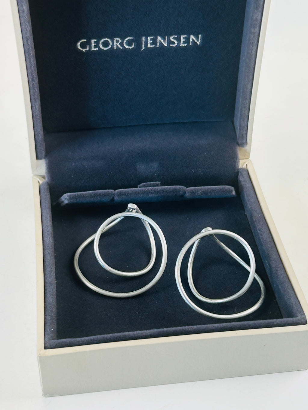 Georg Jensen Infinity store øreringe 452 – sterlingsølv – original æske - billede 8