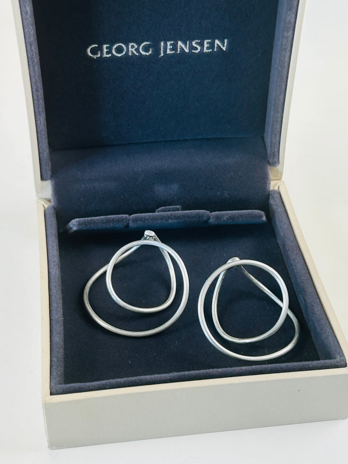 Georg Jensen Infinity store øreringe 452 – sterlingsølv – original æske - billede 8