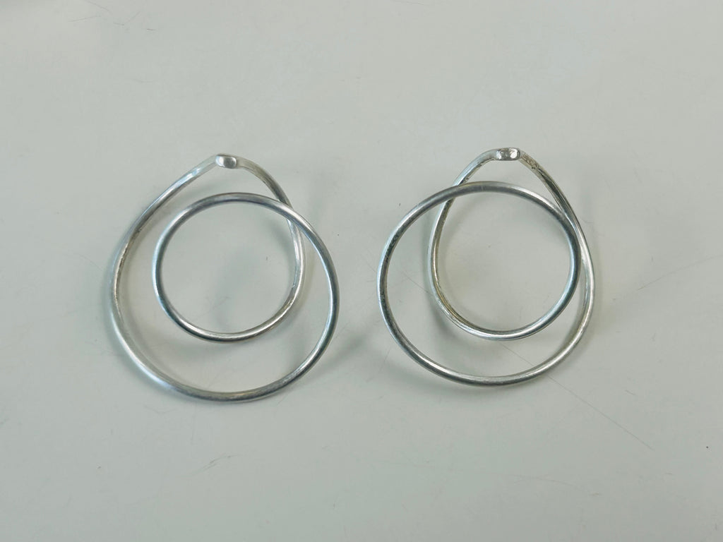 Georg Jensen Infinity store øreringe 452 – sterlingsølv – original æske - billede 9