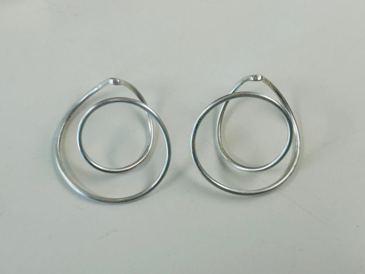 Georg Jensen Infinity store øreringe 452 – sterlingsølv – original æske - billede 9
