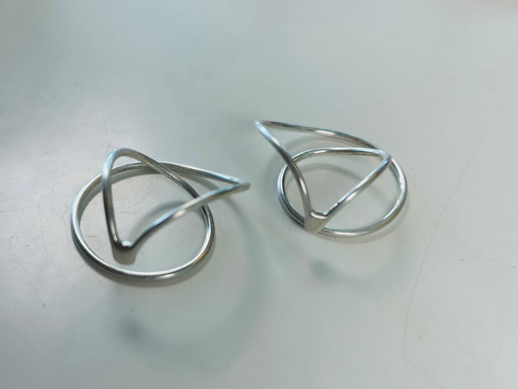 Georg Jensen Infinity store øreringe 452 – sterlingsølv – original æske - billede 10