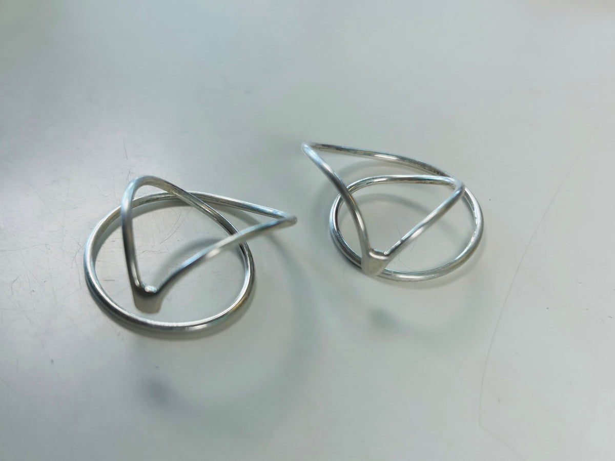 Georg Jensen Infinity store øreringe 452 – sterlingsølv – original æske - billede 10