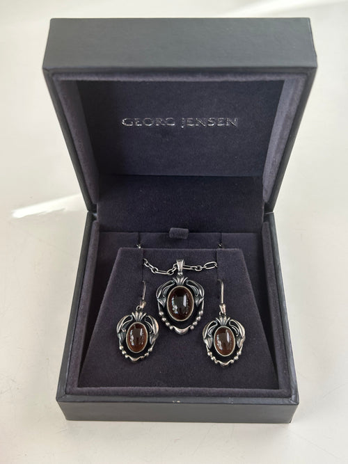 Georg Jensen årssmykke 2014 sæt – halskæde og øreringe i 925S sølv - billede 2