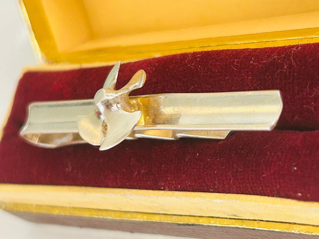 Bernhard Hertz vintage slipsenål i 925 sølv – propelmotiv – æske medfølger - billede 8
