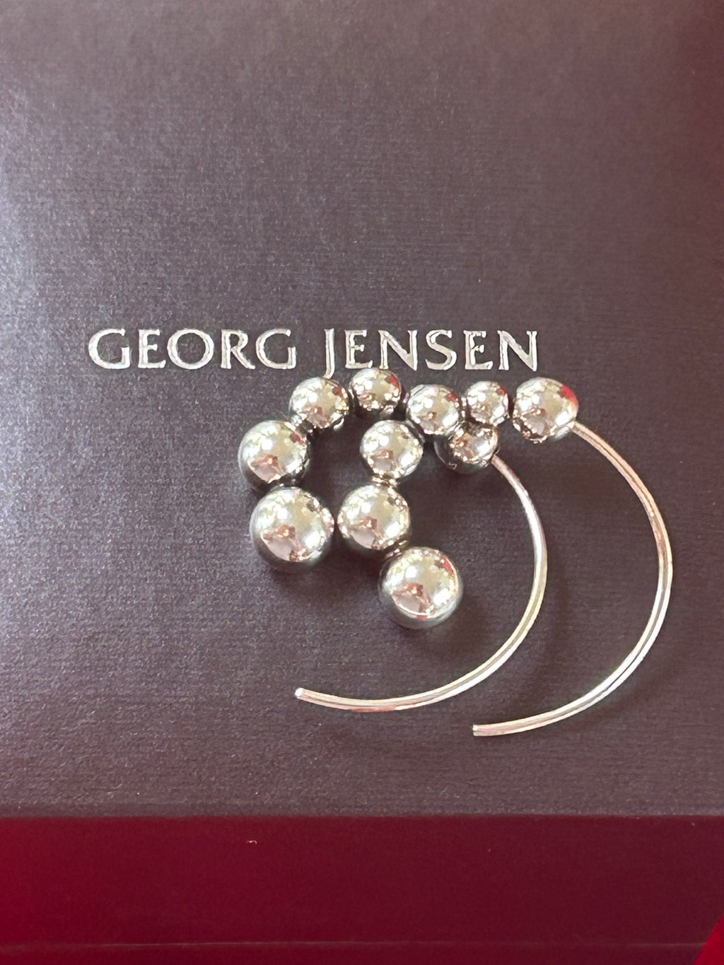 Georg Jensen Moonlight Grapes creoler / hoops Ø20 mm – 925S sterlingsølv – #551L – original æske - billede 5