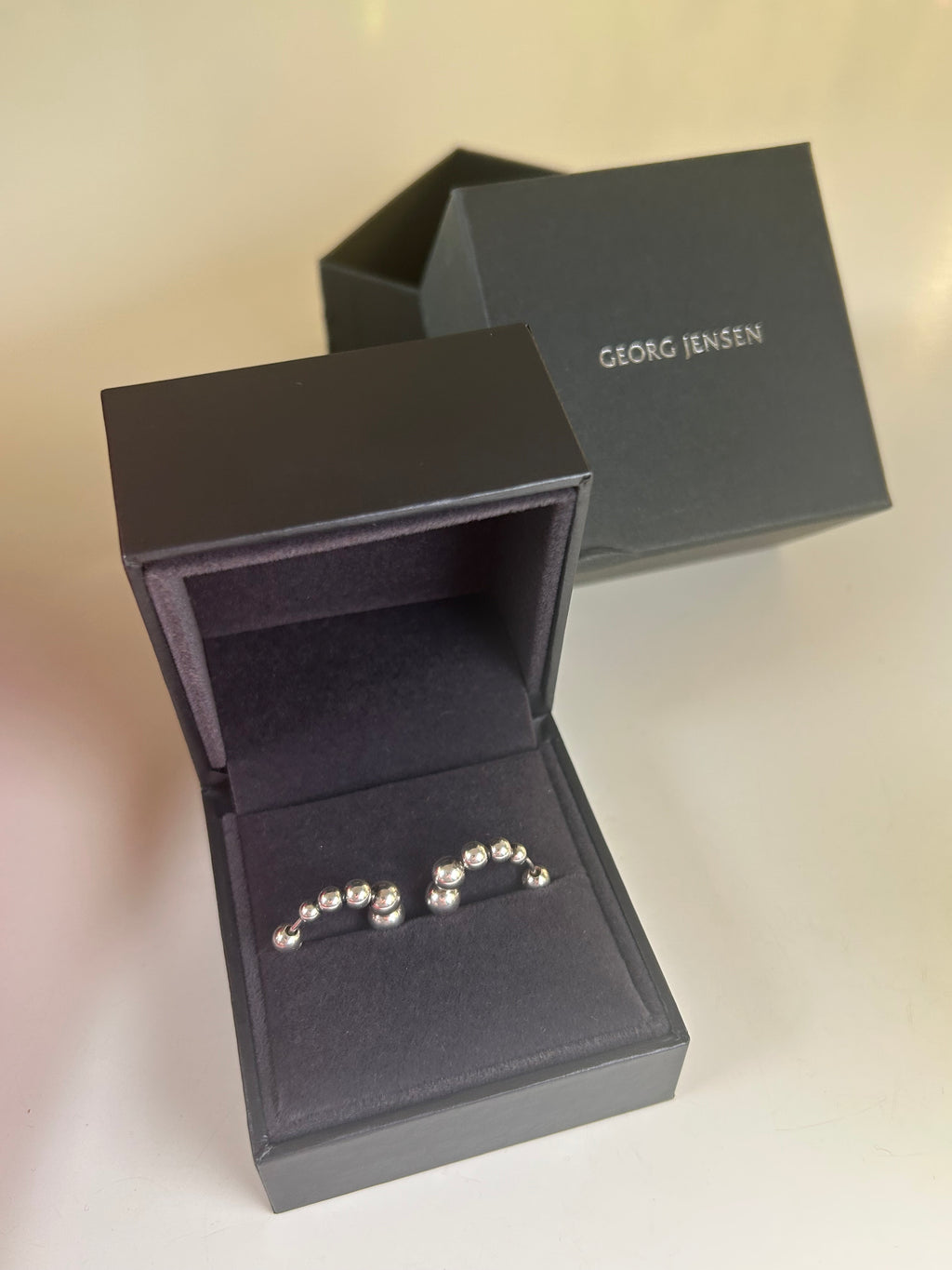 Georg Jensen Moonlight Grapes creoler / hoops Ø20 mm – 925S sterlingsølv – #551L – original æske - billede 11