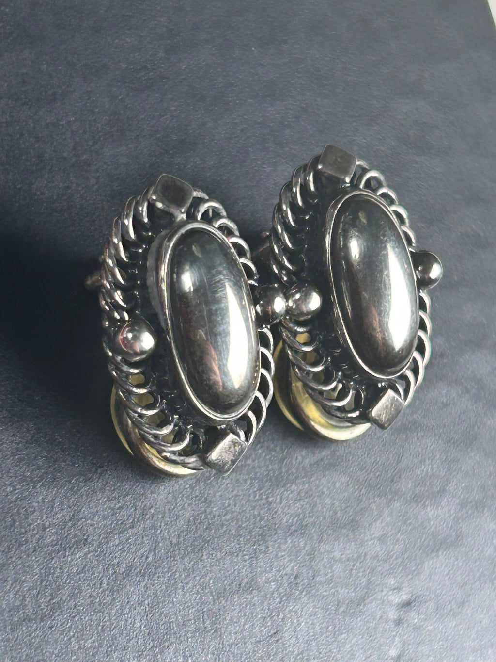 Georg Jensen Heritage 2004 øreclips – 925S sterlingsølv – poleret sølvcenter – GJ æske - billede 4