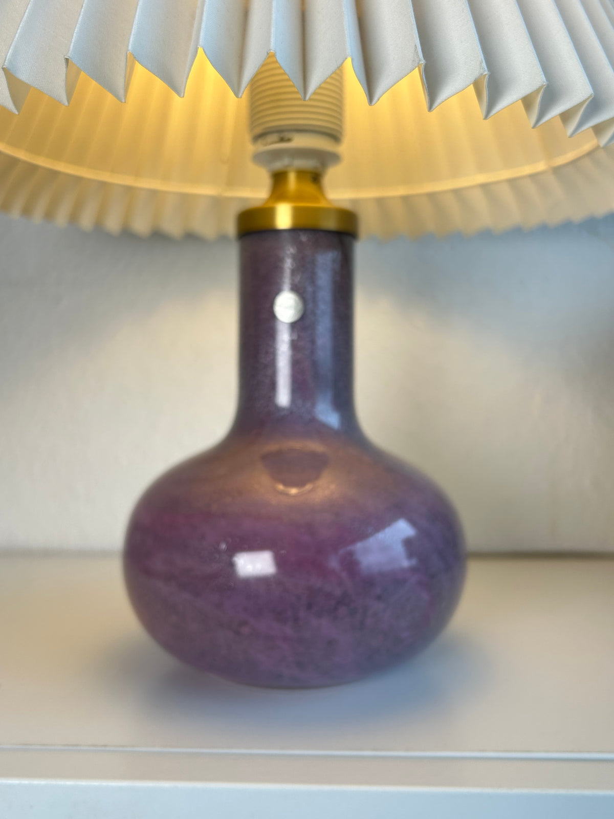 Holmegaard Troll 1 bordlampe i rosa/grå krystalglas – Sidse Werner – 39 cm - billede 3