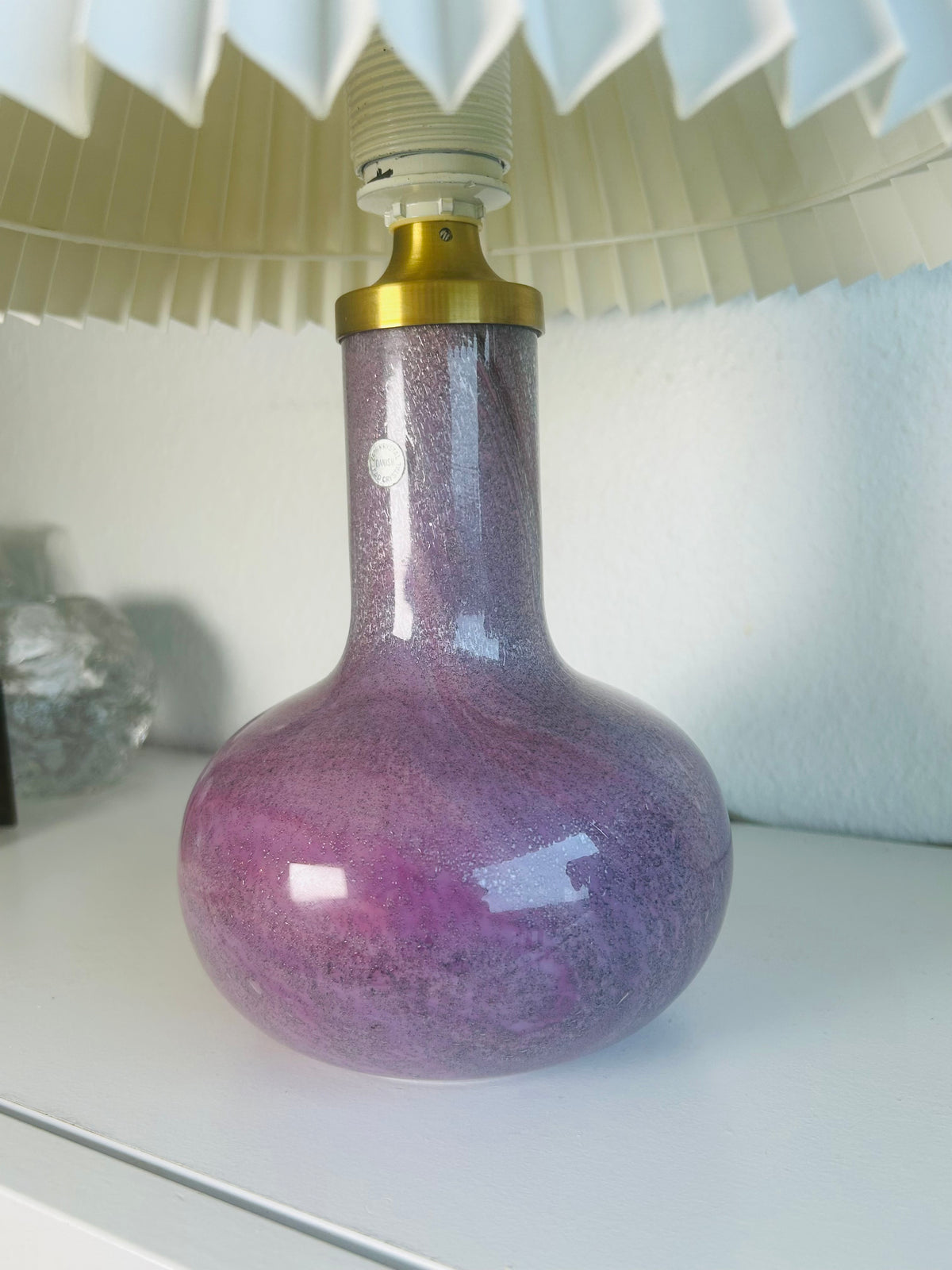 Holmegaard Troll 1 bordlampe i rosa/grå krystalglas – Sidse Werner – 39 cm - billede 7
