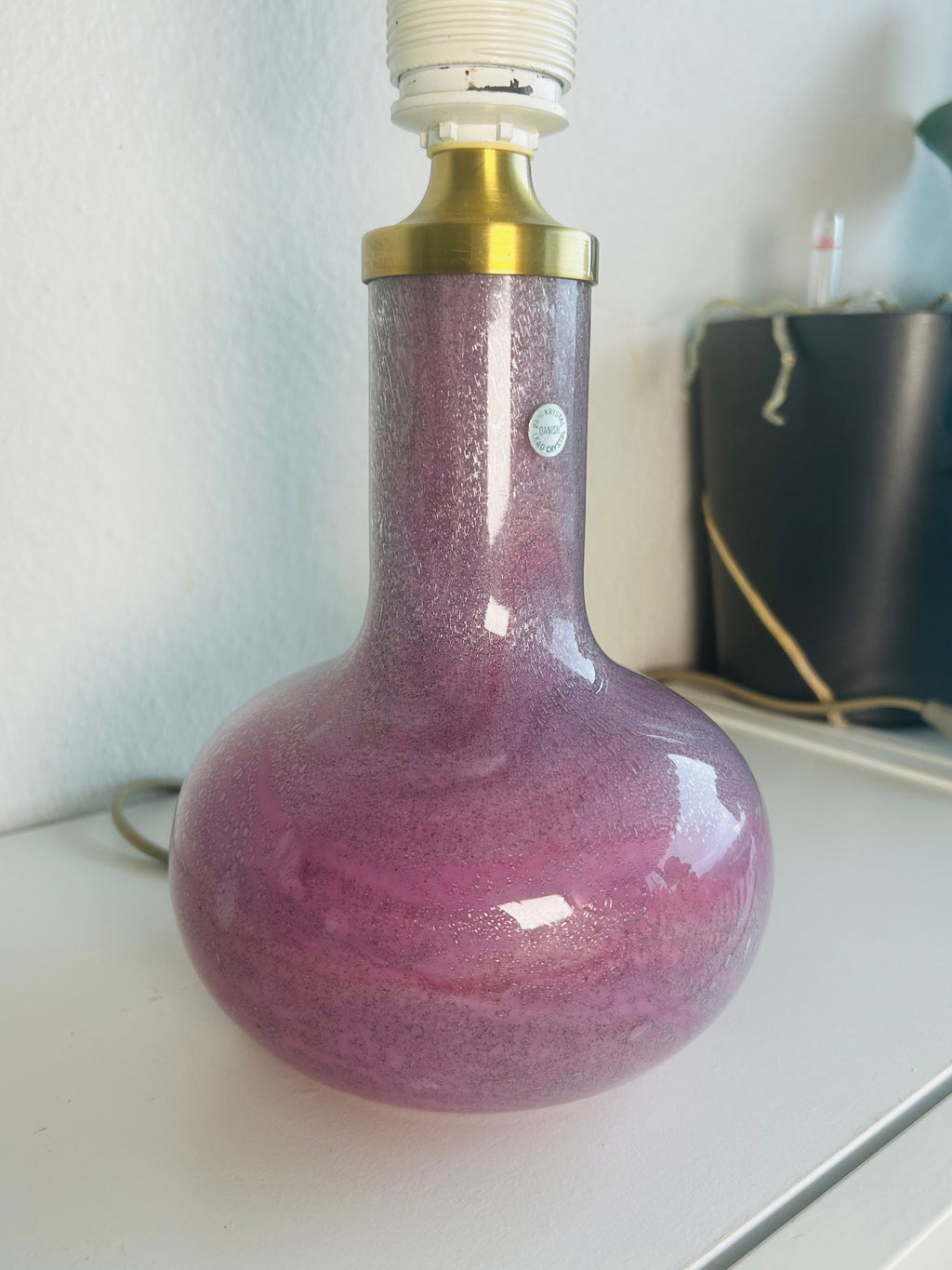 Holmegaard Troll 1 bordlampe i rosa/grå krystalglas – Sidse Werner – 39 cm - billede 10