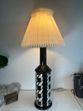 Royal Copenhagen bordlampe 1001/3750 K med plisseret skærm – 70,5 cm - billede 1