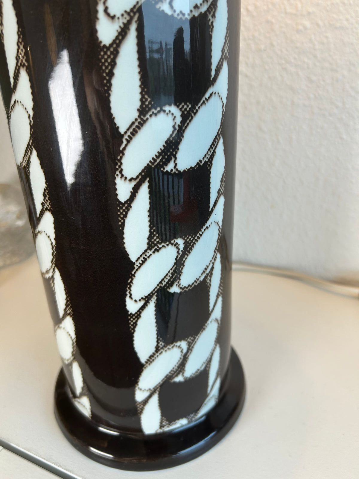 Royal Copenhagen bordlampe 1001/3750 K med plisseret skærm – 70,5 cm - billede 6
