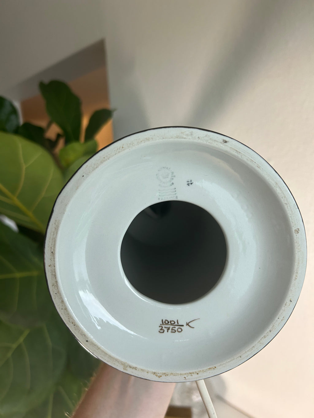 Royal Copenhagen bordlampe 1001/3750 K med plisseret skærm – 70,5 cm - billede 10