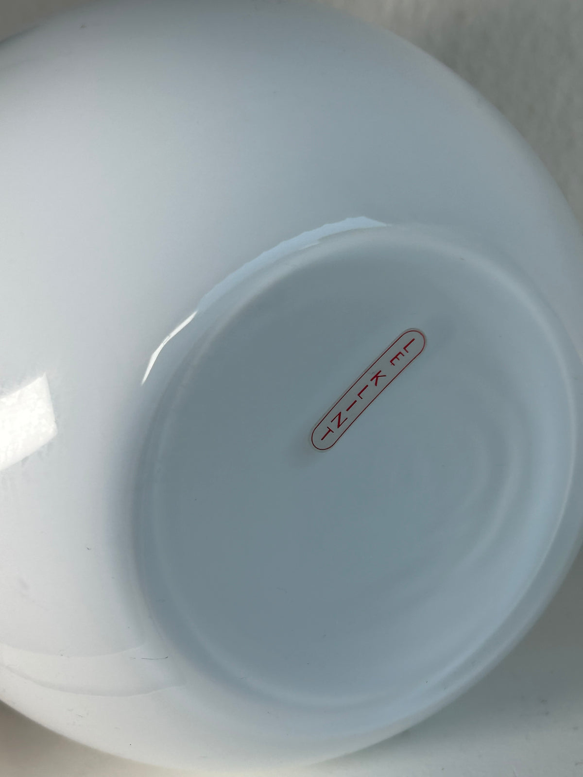 LE KLINT 386A bordlampe i hvidt opalglas med messing og LE KLINT 1/23 skærm – 45 cm - billede 5
