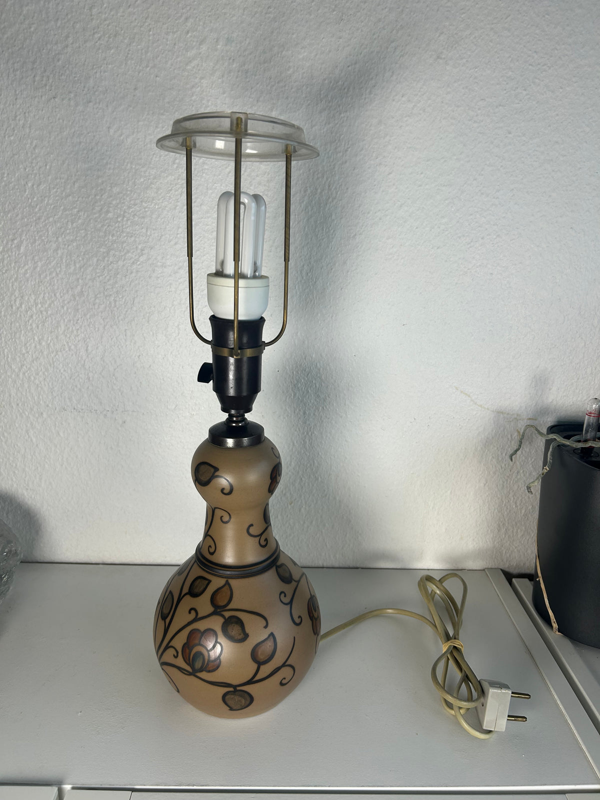 L. Hjorth terracotta bordlampe med LE KLINT 1/23 skærm og stativ – 50 cm - billede 13