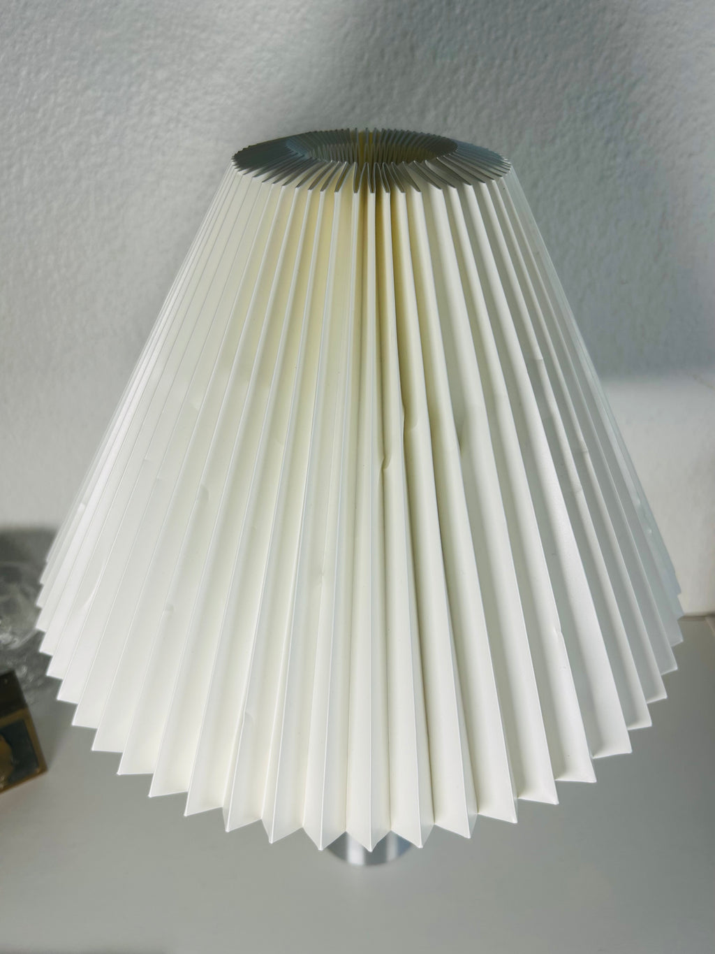 LE KLINT 376 bordlampe med børstet metalfod og LE KLINT 2/20 skærm – 39 cm - billede 8
