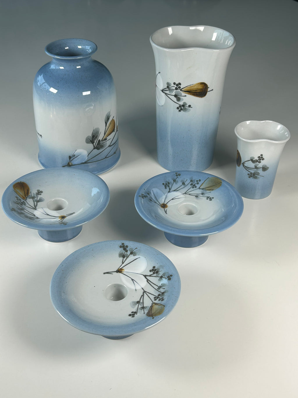 Royal Copenhagen Celeste – 3 vaser og 3 lysestager – Ellen Malmer - billede 10