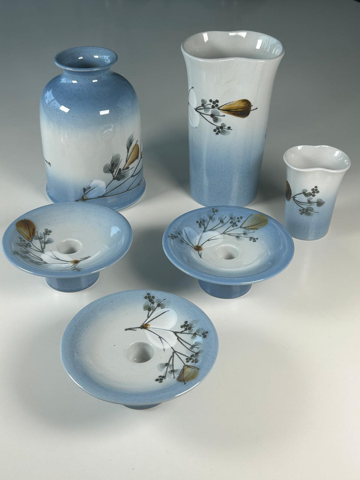 Royal Copenhagen Celeste – 3 vaser og 3 lysestager – Ellen Malmer - billede 10