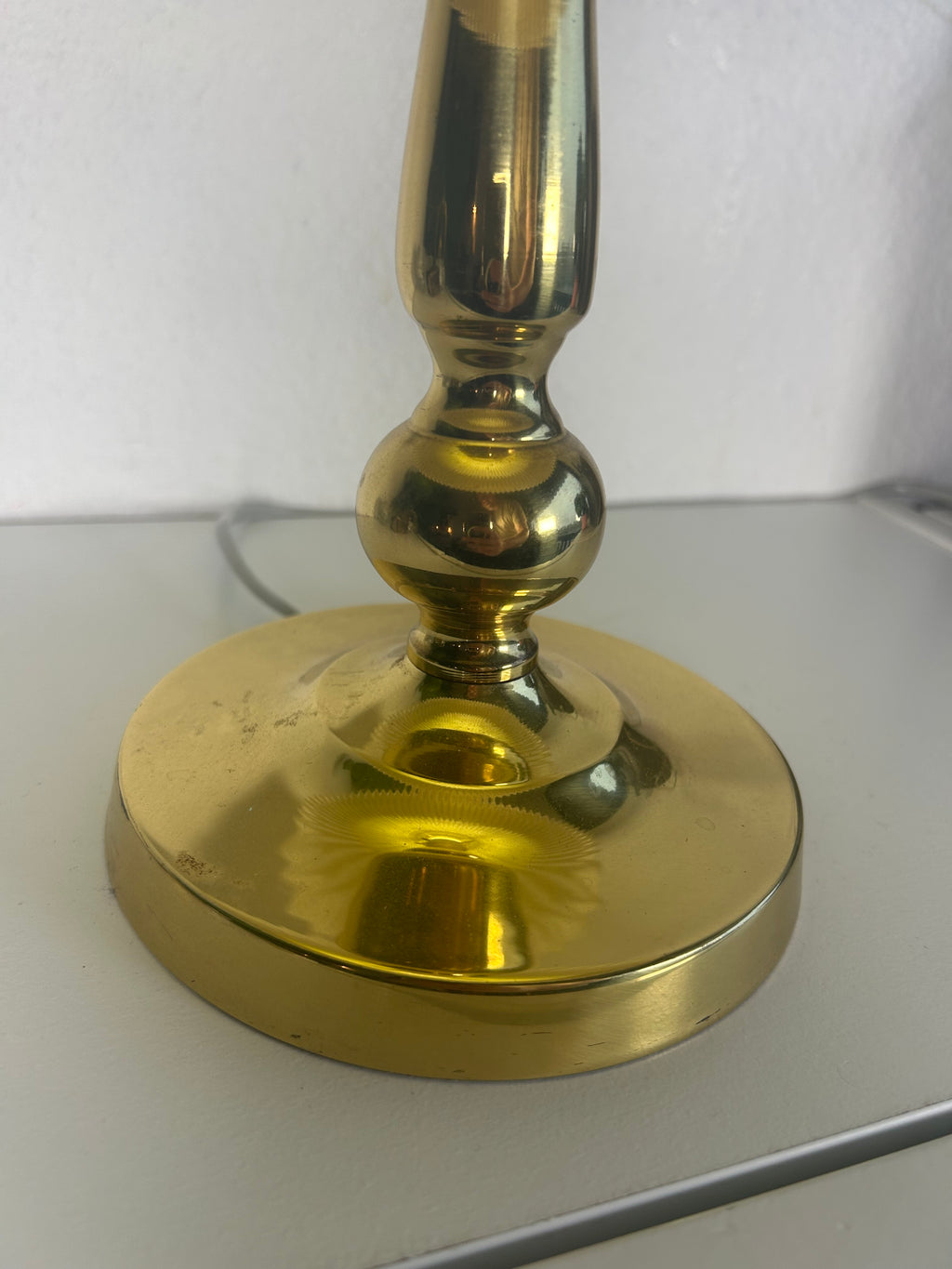 Vintage bordlampe i messing med LE KLINT 1/23 skærm og stativ – 44 cm - billede 7