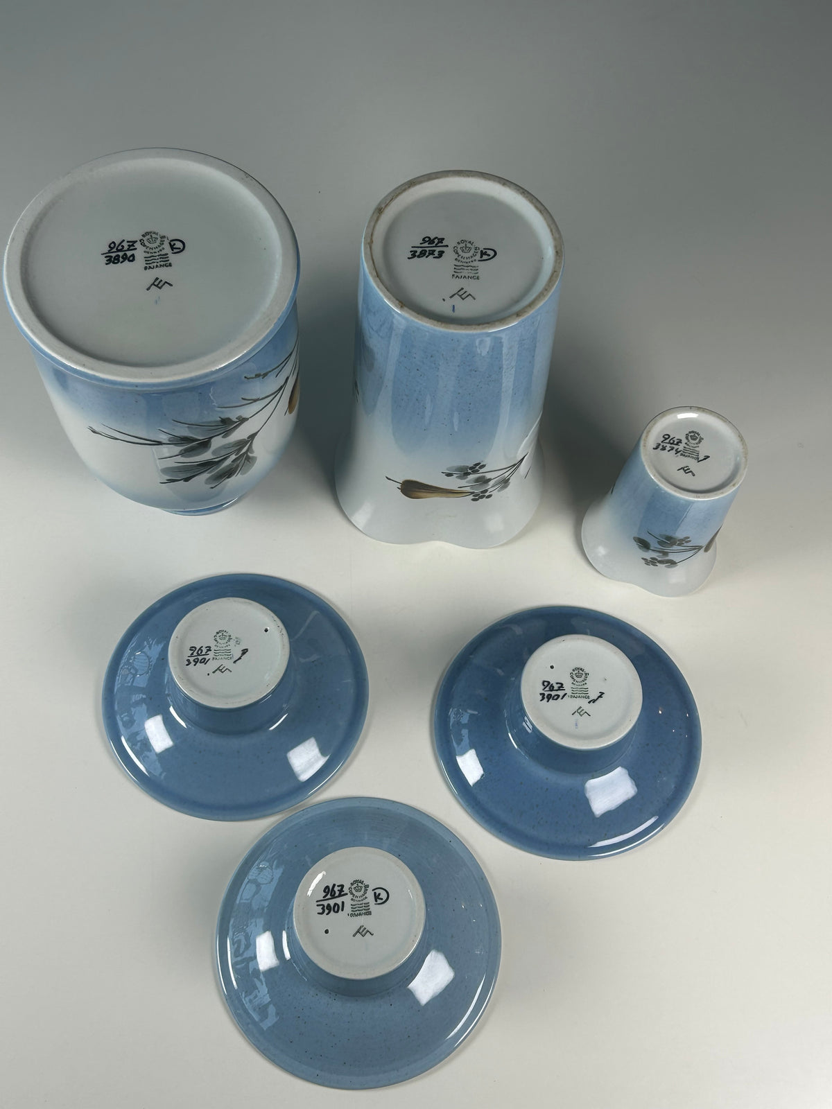 Royal Copenhagen Celeste – 3 vaser og 3 lysestager – Ellen Malmer - billede 12