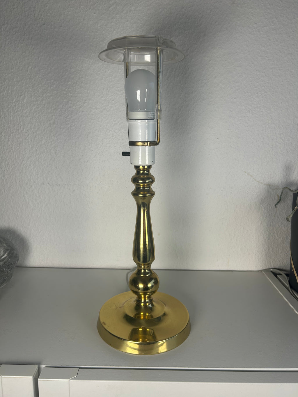Vintage bordlampe i messing med LE KLINT 1/23 skærm og stativ – 44 cm - billede 9