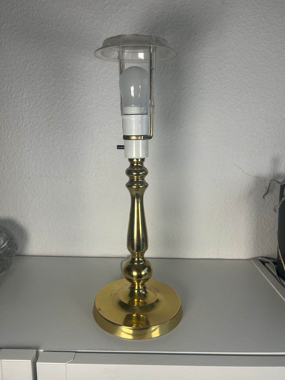 Vintage bordlampe i messing med LE KLINT 1/23 skærm og stativ – 44 cm - billede 9