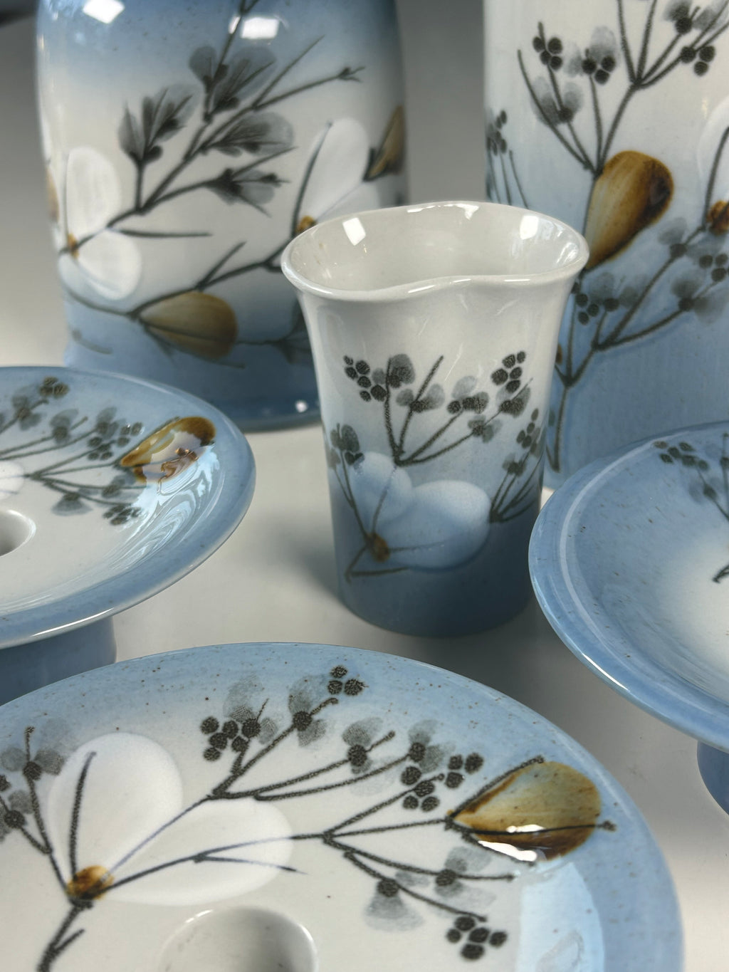 Royal Copenhagen Celeste – 3 vaser og 3 lysestager – Ellen Malmer - billede 19