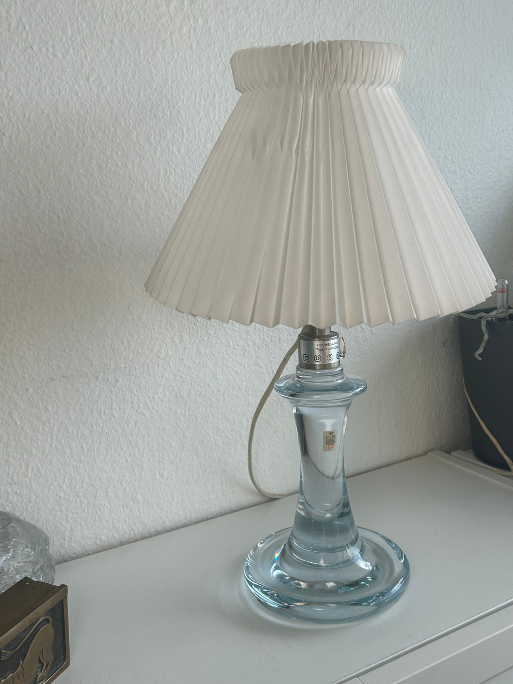 Holmegaard Claridge glasbordlampe med LE KLINT 1/17 skærm – 45 cm - billede 6